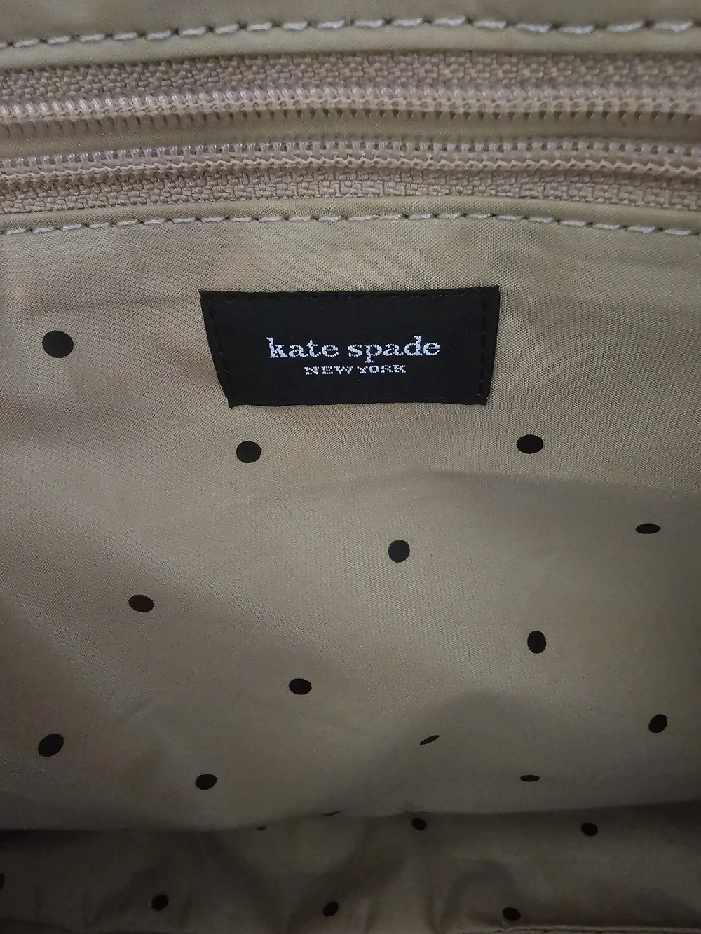 kate spade Pink Dot Messenger Bag with Beige Strap - Picture 6 of 7